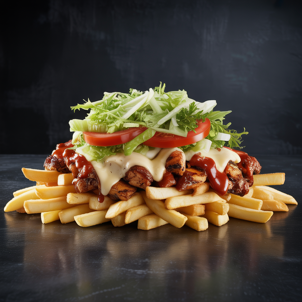 Chicken Chopped Cheese Fries